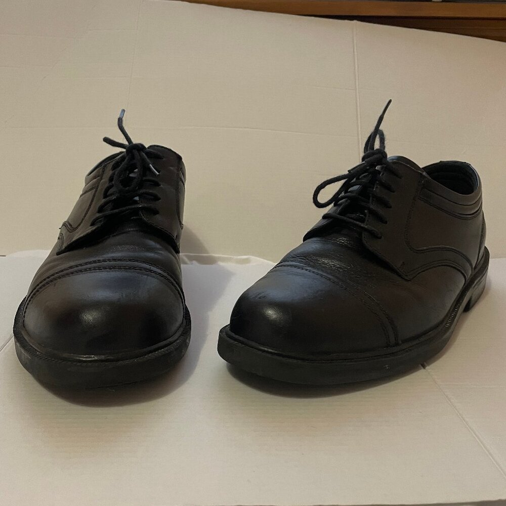 Deer Stags Black Lace-up Oxford Leather Upper Dress Shoe Men's Sz 10.5 Supro Sck